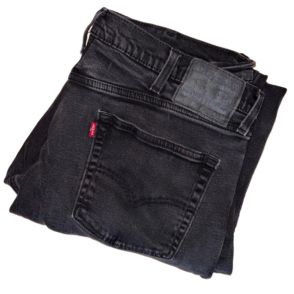 Levi's 541 Jeans Mens 38x34 (30) Denim Black Dark Wash Athletic Taper